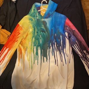 Rainbow drip hoodie